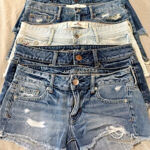 American Eagle & Hollister Jeans shorts Lot of 5 total